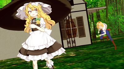 [東方MMD] わからせたいアリス | Run, Marisa, Run （レンゲ式 アリス・マーガトロイド + Miy式 霧雨魔理沙）