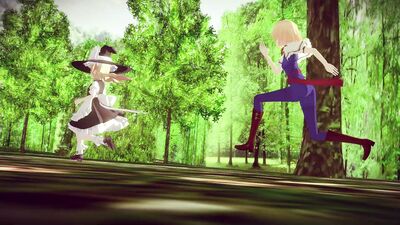 [東方MMD] わからせたいアリス | Run, Marisa, Run （レンゲ式 アリス・マーガトロイド + Miy式 霧雨魔理沙）