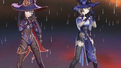 MMD Genshin Witches Lisa and Mona Dancing to Jewel
