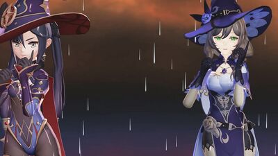 MMD Genshin Witches Lisa and Mona Dancing to Jewel