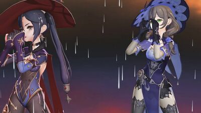 MMD Genshin Witches Lisa and Mona Dancing to Jewel