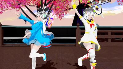 (mmd)mesmerizer with my oc's Tsuβasa and Nano