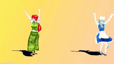 【Touhou MMD】sakuya meiling 愛包ダンスホール