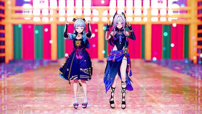 【MMD 原神  4K/60fps】《Kamisato Ayaka (神里綾華)  Citlali (シトラリ) 》~《Discopled》