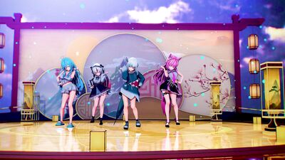 【MMD Hololive 4K/60fps】《Gura (がうる・ぐら), Koyori (博衣こより), Lamy (雪花ラミィ), Ayame (百鬼あやめ)》~《