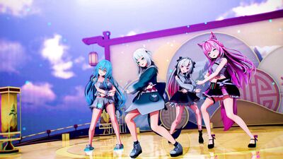 【MMD Hololive 4K/60fps】《Gura (がうる・ぐら), Koyori (博衣こより), Lamy (雪花ラミィ), Ayame (百鬼あやめ)》~《