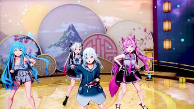 【MMD Hololive 4K/60fps】《Gura (がうる・ぐら), Koyori (博衣こより), Lamy (雪花ラミィ), Ayame (百鬼あやめ)》~《