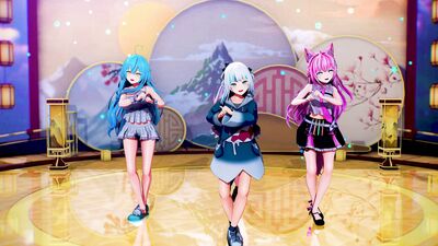 【MMD Hololive 4K/60fps】《Gura (がうる・ぐら), Koyori (博衣こより), Lamy (雪花ラミィ), Ayame (百鬼あやめ)》~《