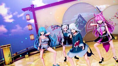 【MMD Hololive 4K/60fps】《Gura (がうる・ぐら), Koyori (博衣こより), Lamy (雪花ラミィ), Ayame (百鬼あやめ)》~《