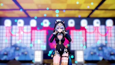 【MMD 崩壊：スターレイル 4K/60fps】《Cipher (サフェル)》~《AOA - 단발머리 (Short Hair)》