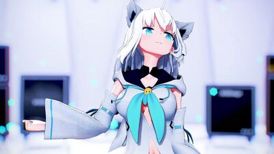 【MMD Hololive 4K/60fps】《Shirakami Fubuki (白上フブキ)》~《aespa 에스파 'Whiplash'》