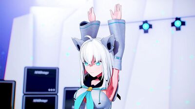 【MMD Hololive 4K/60fps】《Shirakami Fubuki (白上フブキ)》~《aespa 에스파 'Whiplash'》