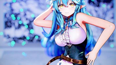 【MMD ホロライブ  4K/60fps】《Yukihana Lamy (雪花ラミィ)》~《aespa 에스파 'Whiplash'》