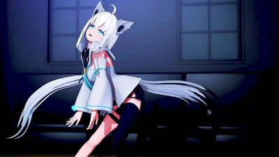 【MMD Hololive 4K/60fps】《Shirakami Fubuki (白上フブキ)》~《GIRL'S DAY - Something》