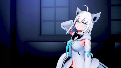 【MMD Hololive 4K/60fps】《Shirakami Fubuki (白上フブキ)》~《GIRL'S DAY - Something》