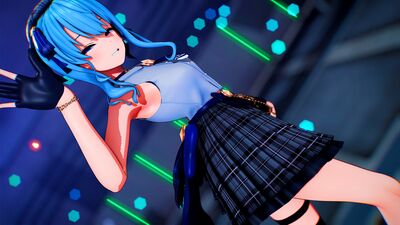 【MMD ホロライブ  4K/60fps】《Hoshimachi Suisei (星街すいせい)》~《D.Holic (디홀릭) - Chewy (쫄깃쫄깃)》