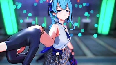 【MMD ホロライブ  4K/60fps】《Hoshimachi Suisei (星街すいせい)》~《D.Holic (디홀릭) - Chewy (쫄깃쫄깃)》
