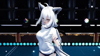 【ＭＭＤ】キスキツネ　砂狼シ〇コ・白上フ〇キ【水着＆ブルマダンス】