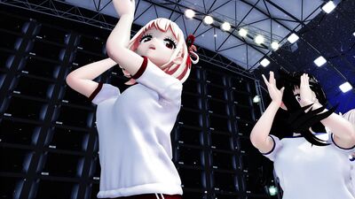 【ＭＭＤ】Poker Face　ちさと・たきな・フブキ・うい　【Ray-MMD1.52　☆ブルマ☆】