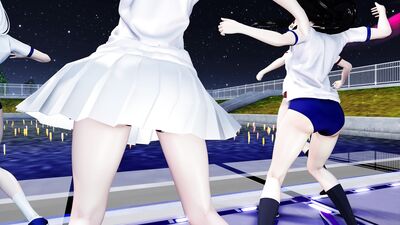 【ＭＭＤ】Poker Face　ちさと・たきな・フブキ・うい　【Ray-MMD1.52　☆ブルマ☆】